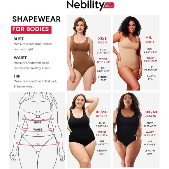 🆕Women Black Spandex Waist Trainer Bodysuit Tummy Control Full Body Shapewear - Picture 5 of 7